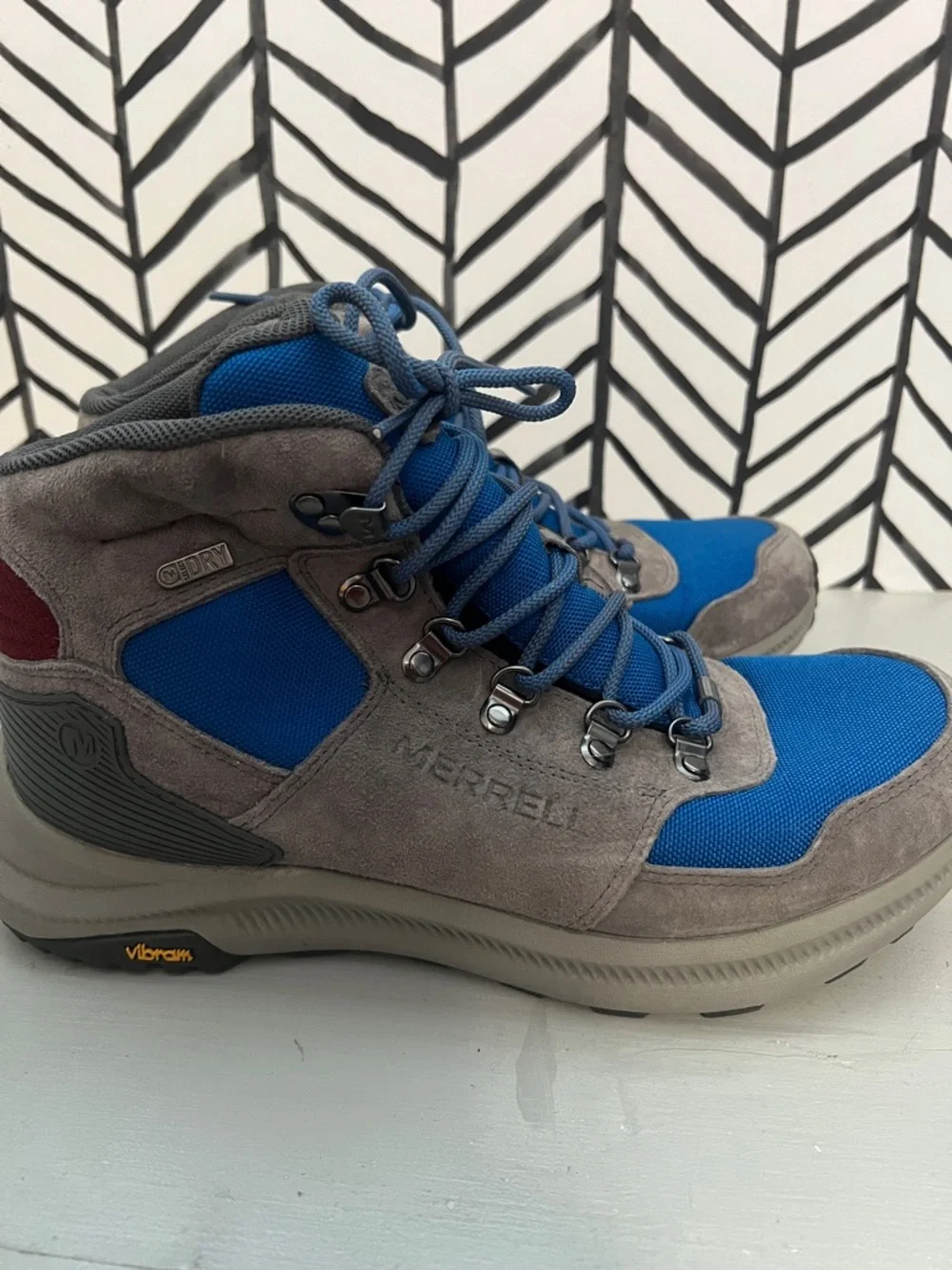Merrell Blue and Gray Men's Hiking Boots